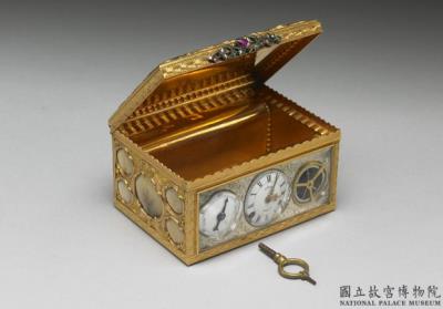 图片[2]-British timepiece box inlaid with semi-precious materials, Qing dynasty (1644~1911 C.E.)-China Archive